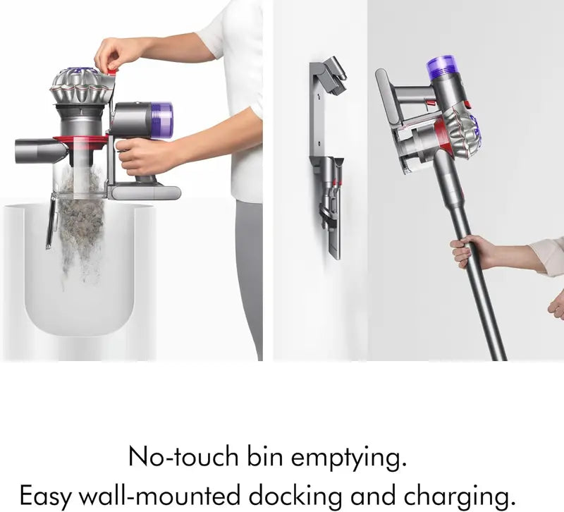 Dyson V8 Cordless Vacuum: 115AW, 2 Power Modes & 40-Min Runtime — Converts to Handheld, Detangles Hair on Hard Floors & Carpets