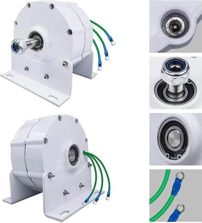 12000W Gearless Permanent Magnet Generator  Low-RPM DIY Wind or Water Turbine Motor (12V/24V/48V/120V/220V)