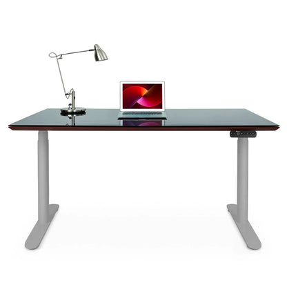 Bureau assis debout avec plateau en verre - DYNAMIC EXECUTIVE
