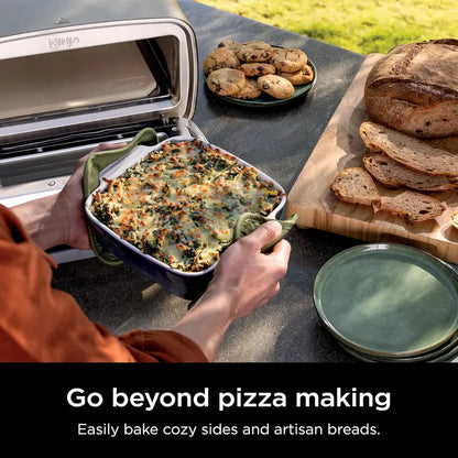 Ninja Artisan 12-Inch Outdoor Pizza Oven  Fast 3-Minute Neapolitan, New York & Chicago-Style Baking