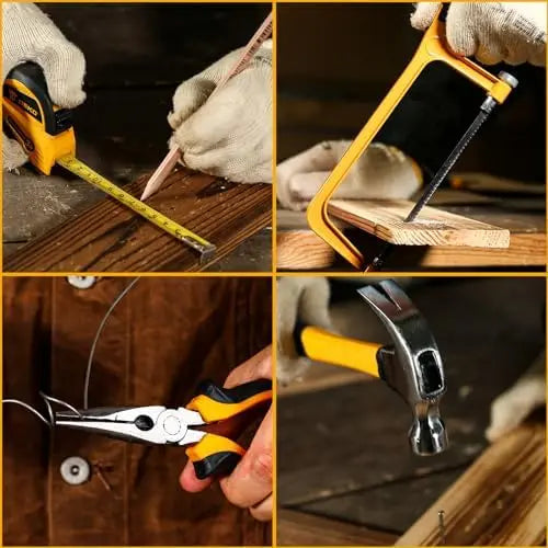 DEKOPRO 12V Cordless Drill & Tool Kit Box Set  Home Mechanic Combo with Storage Case