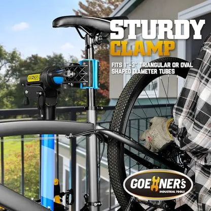 Portable Heavy Duty Bike Repair Stand (110 lbs)  Aluminum, Fits Electric, Mountain, Road Bikes