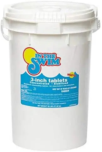50-Pound Bulk Pack of 3-Inch Chlorine Tablets for Pools and Spas