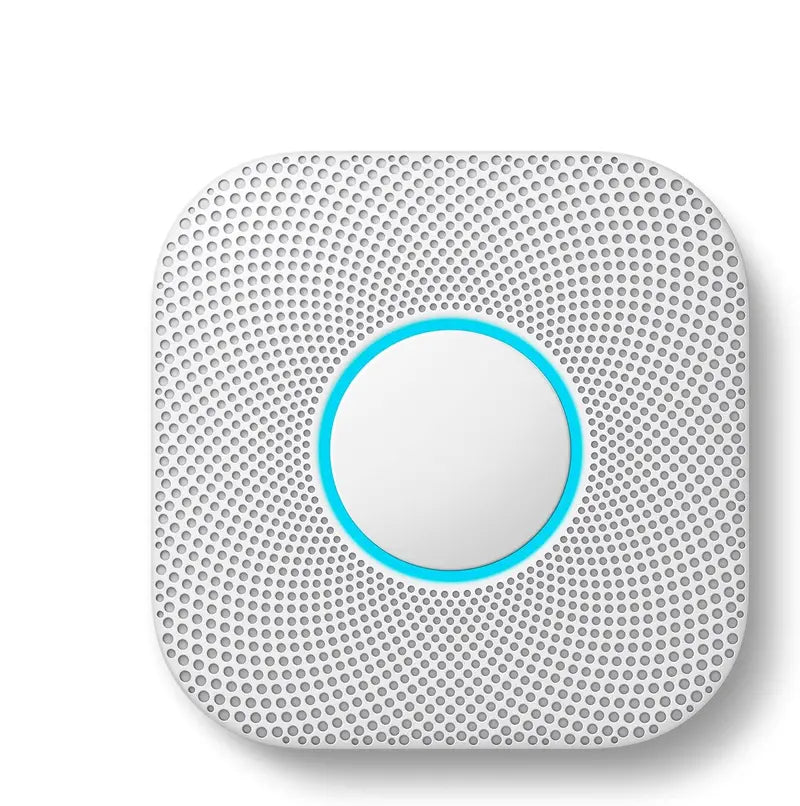 Nest Protect Battery-Powered Smoke and CO Alarm  Smart Detection, Voice Alerts, and Sleek White Design