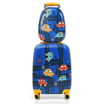 Kids’ Travel Luggage Set  12-Inch and 18-Inch Carry-On Suitcases Designed for Young Travelers