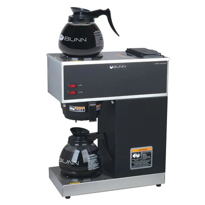 BUNN VPR-2GD Commercial Pourover Coffee System  12-Cup Dual-Warmer Brewer with Twin Glass Decanters