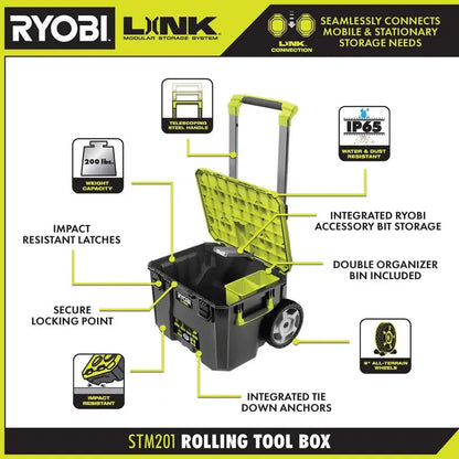 RYOBI LINK Rolling Tool Box STM201