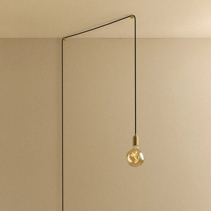 Voronoi I Plug-In Pendant in Brass