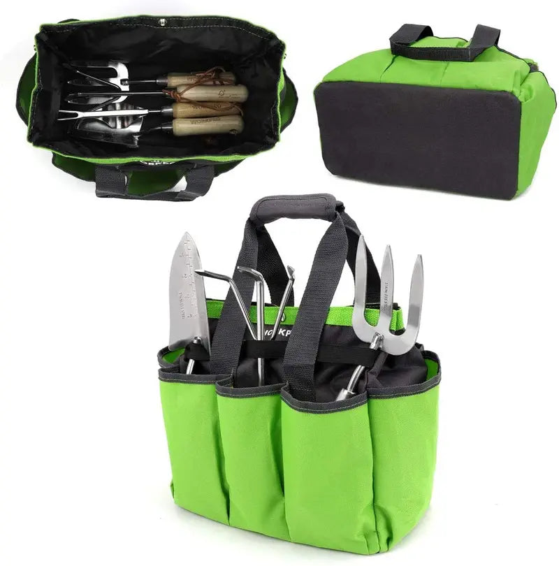 WORKPRO Pink Ribbon Garden Tote Bag: 8-Pocket Outdoor & Indoor Planting Organizer
