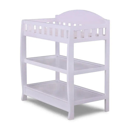 Delta Children Infant Changing Table with Pad, Sturdy Wood, Water-Resistant Pad, Safety Rails, Non-Toxic Finish