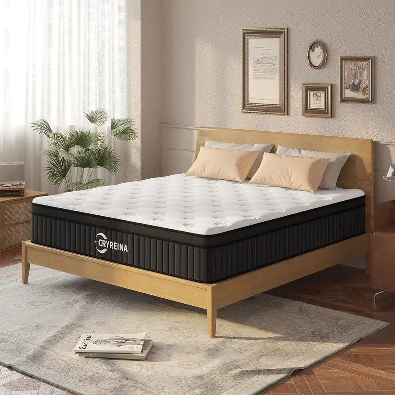 12-Inch Queen Hybrid Mattress  Premium Support with Memory Foam & Pocketed Coils