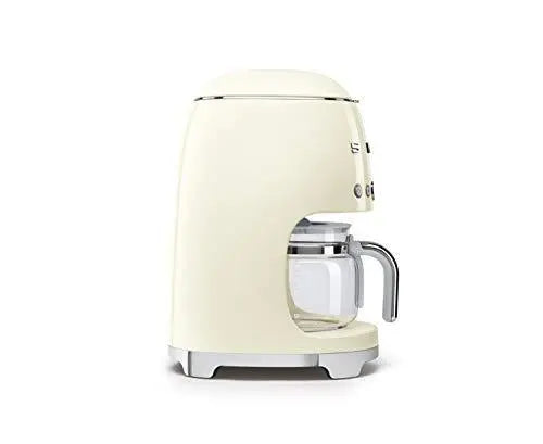 Smeg Retro-Style Drip Coffee Maker  Compact Cream-Colored Appliance (173 x 128 x 113 mm)