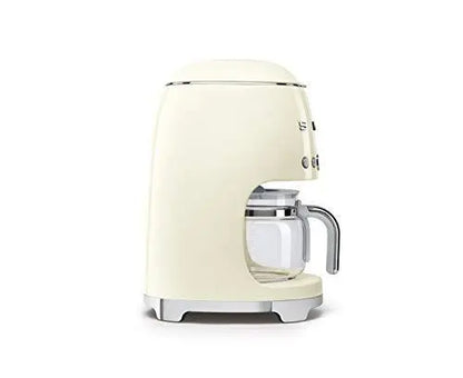 Smeg Retro-Style Drip Coffee Maker  Compact Cream-Colored Appliance (173 x 128 x 113 mm)