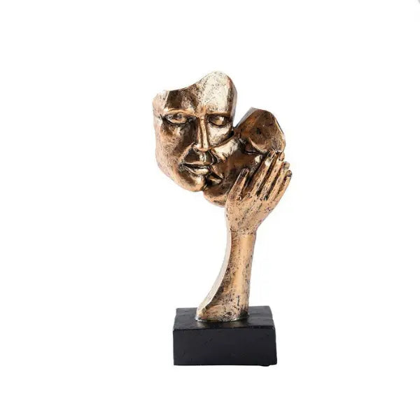 Modern Abstract Kiss Sculpture  Artistic Wall or Shelf Decor