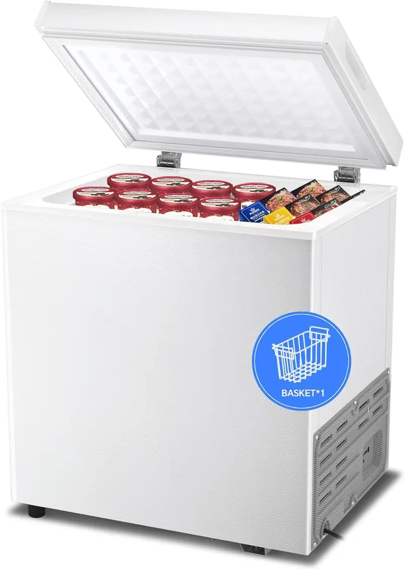 Kismile 3.5 Cu.Ft Top-Opening Chest Freezer  Freestanding Deep Freeze Appliance with Locking Lid