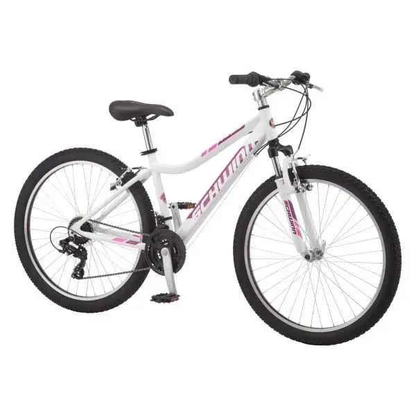 Schwinn High Timber Step-Thru 26″ Mountain Bike  Women’s Comfort Frame (Model S4009E, White)