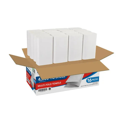 Marathon Multifold 1-Ply Paper Towels, 9.2″x9.4″, White, 4000 Towels/Case, SFI Certified