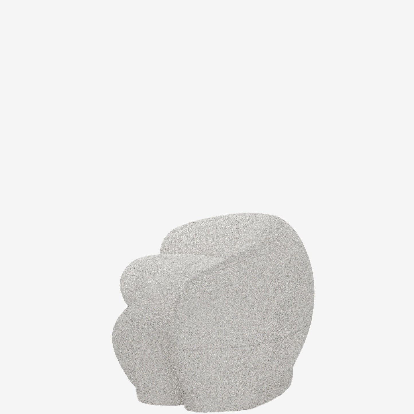 Canap  blanc tissu bouclette Bianca