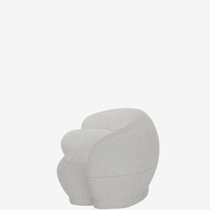 Canap  blanc tissu bouclette Bianca