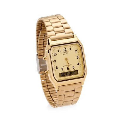 Casio AQ230 Gold Analog-Digital Watch