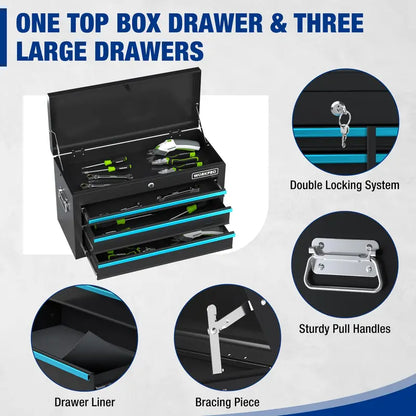 WORKPRO Sliding-Metal 5-Drawer Rolling Tool Cabinet  Mobile Storage Solution with Smooth Casters