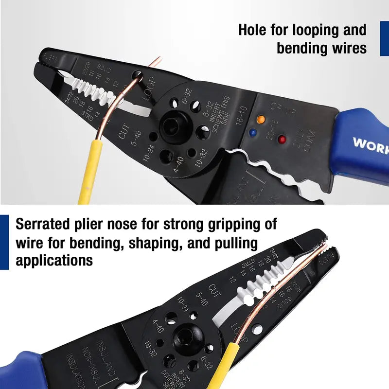 WORKPRO 8″ Multi-Function Wire Stripper/Cutter/Crimper Tool