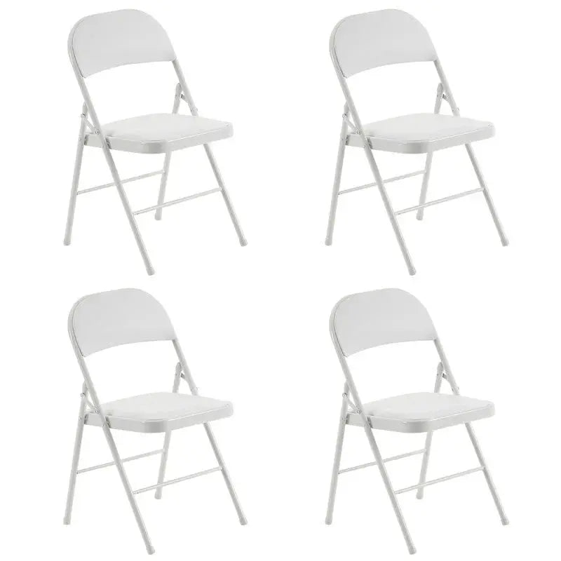 Elegant Foldable PVC-and-Iron Convention Chairs  Lightweight White Event Seating for Exhibitions