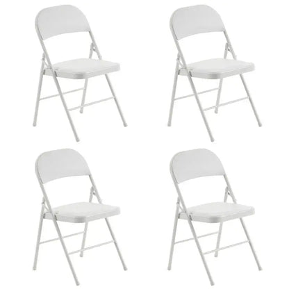 Elegant Foldable PVC-and-Iron Convention Chairs  Lightweight White Event Seating for Exhibitions