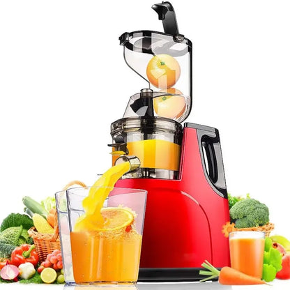 Wide-Feed Electric Juicer for Whole Fruits  Fast Cold-Press Extraction