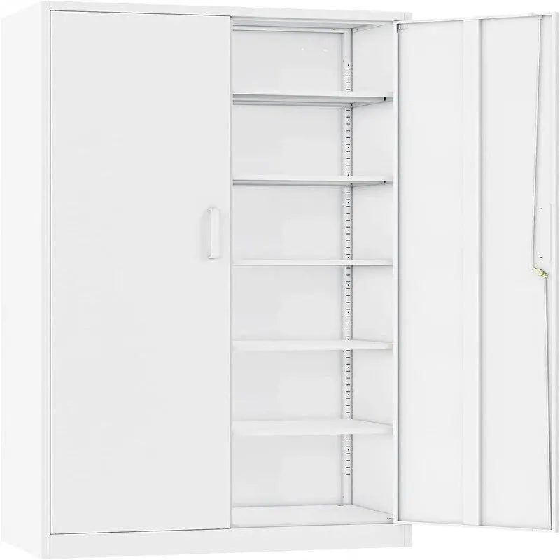 Heavy-Duty Metal Garage Storage Cabinet  Lockable, Ventilated Utility Cabinet for Tools and Equipment