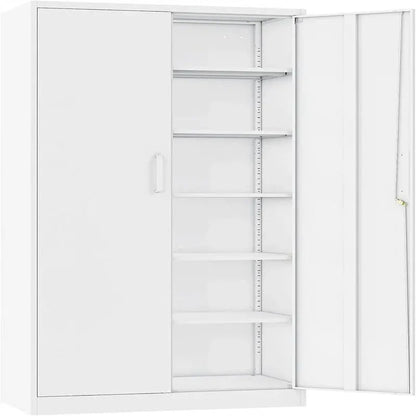 Heavy-Duty Metal Garage Storage Cabinet  Lockable, Ventilated Utility Cabinet for Tools and Equipment