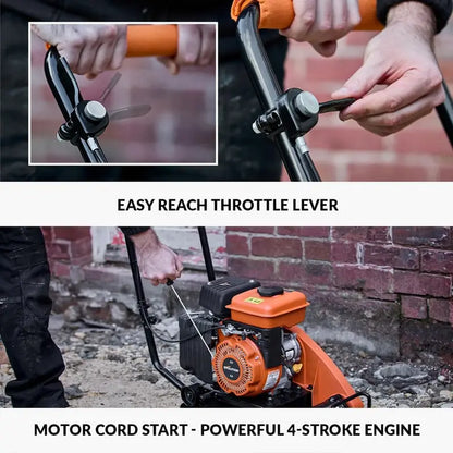 Electric Plate Compactor  Heavy-Duty Vibratory Tool for Soil, Sand, Pavers, Artificial Turf & Patio Installation