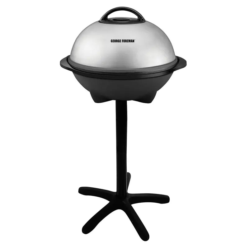 George Foreman Silver Grill  12+ Serving Electric Contact Grill with Slope Design