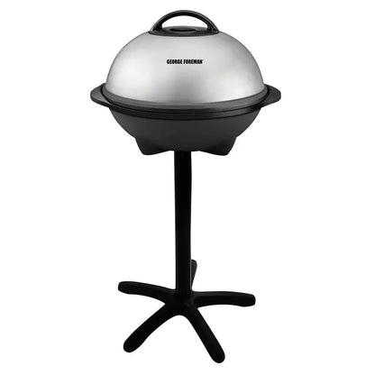 George Foreman Silver Grill  12+ Serving Electric Contact Grill with Slope Design
