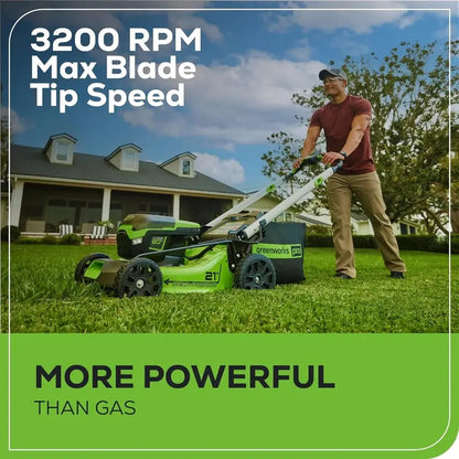 60V Self-Propelled Cordless Lawn Mower with Dual 4.0Ah Batteries and Rapid Charger