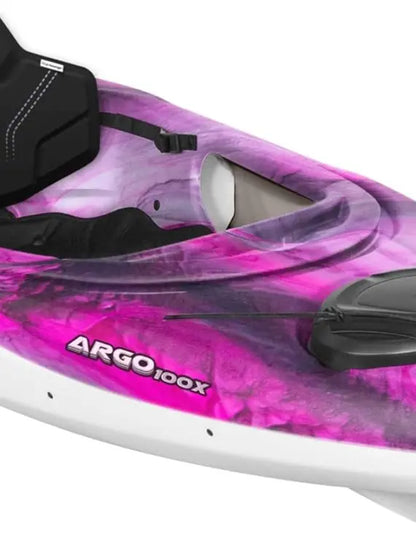 2025 Pelican Argo 100X EXO Sit-In Recreational Kayak  Includes Exo Cooler Bag, Stardust Color