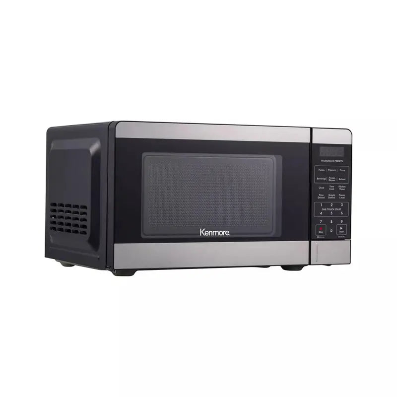 Kenmore 0.7 Cu. Ft. Countertop Microwave  Stainless Steel Finish, 700W Output, Digital Controls, 10 Power Levels