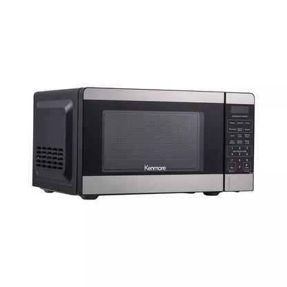 Kenmore 0.7 Cu. Ft. Countertop Microwave  Stainless Steel Finish, 700W Output, Digital Controls, 10 Power Levels