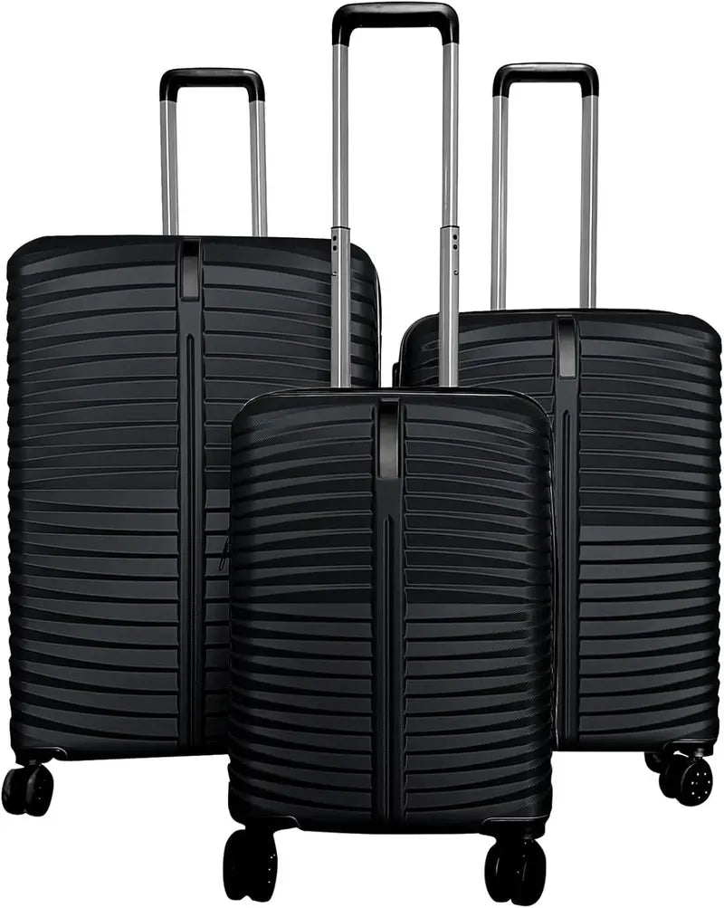 Lightweight 3-Piece Hardshell Spinner Luggage Set — 20/24/28 Inch (Pin Stripe Design)
