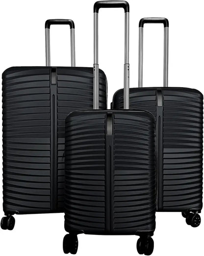 Lightweight 3-Piece Hardshell Spinner Luggage Set — 20/24/28 Inch (Pin Stripe Design)