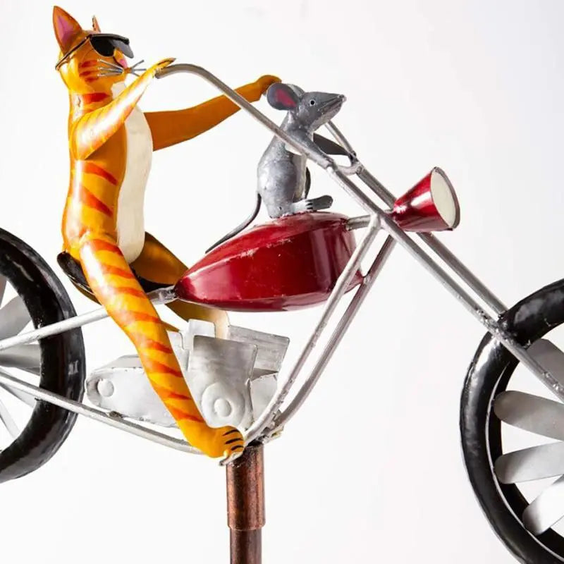 Whimsical Animal-Themed Bicycle Windmill Garden Spinner