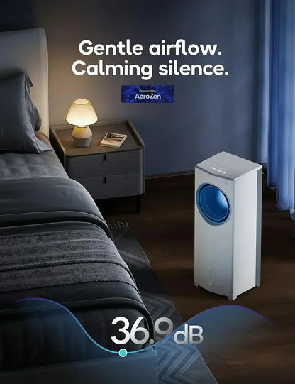 Windowless Evaporative Air Cooler  26.3-Inch Portable Room Cooler for No-Window Spaces