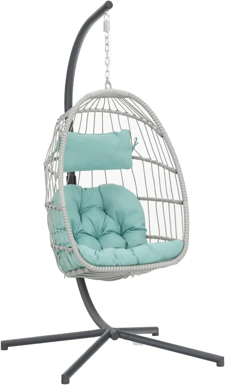 Yechen Indoor-Outdoor Egg Chair — Lightweight Wicker Hanging Swing for Living Spaces or Decks