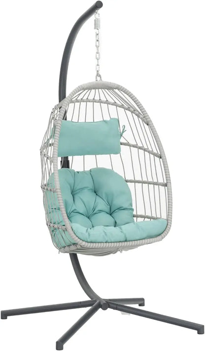 Yechen Indoor-Outdoor Egg Chair — Lightweight Wicker Hanging Swing for Living Spaces or Decks