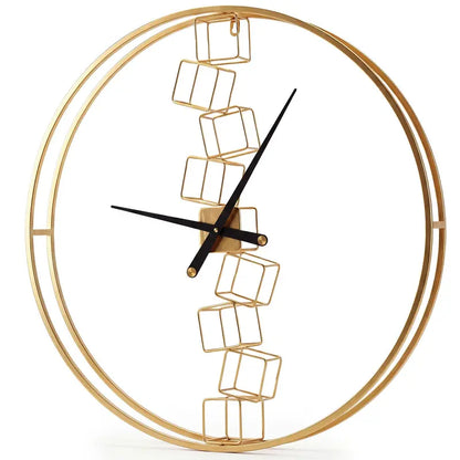 27-Inch Nordic-Style Battery-Powered Metal Wall Clock for Modern Living Rooms