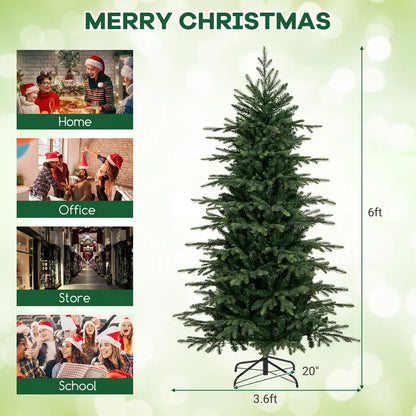 6 ft Pre-Lit Multimode Artificial Christmas Tree  260 Multicolor & Warm White LEDs, 714 Tips, 11 Lighting Effects