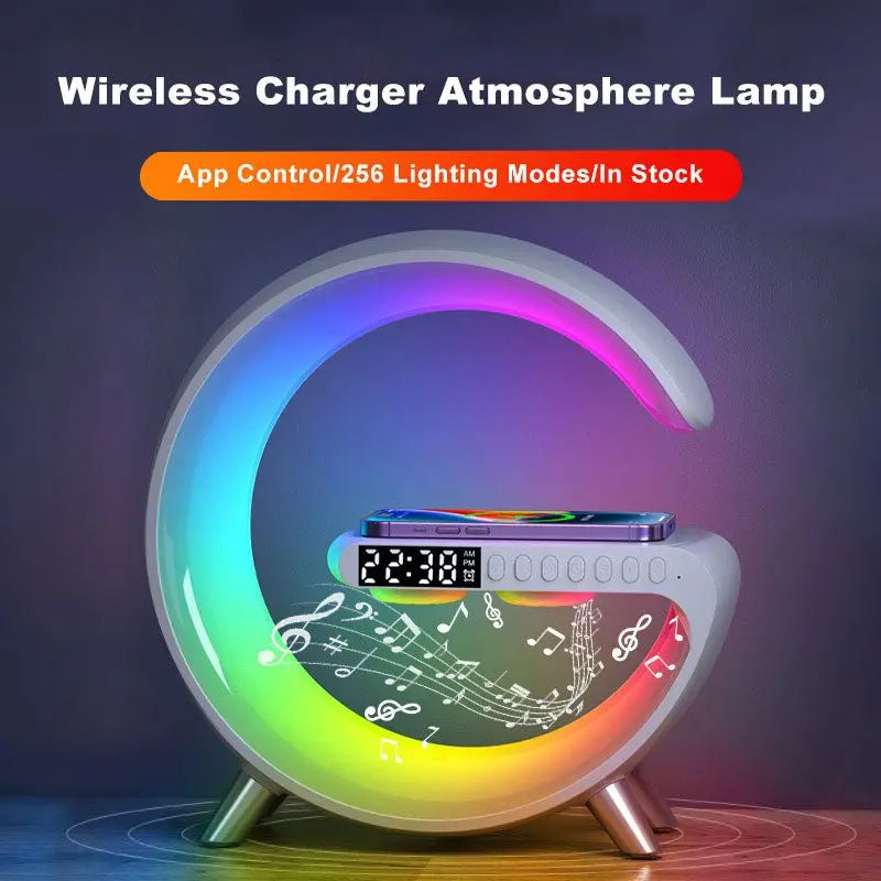 MagSafe Wireless Charger with RGB Ambient Lighting  Customizable Glow Effect