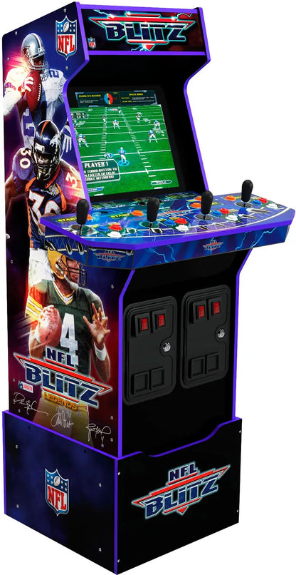 Arcade1Up NFL Blitz Full-Size Arcade Cabinet  Includes Riser & Illuminated Marquee