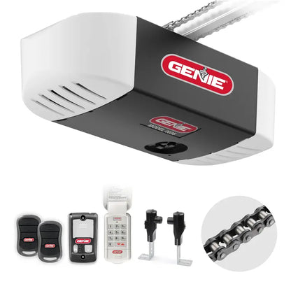 Genie Chain Drive 550 Garage Door Opener, Heavy-Duty, Easy Install, HomeLink Compatible, Includes Remotes & Keypad