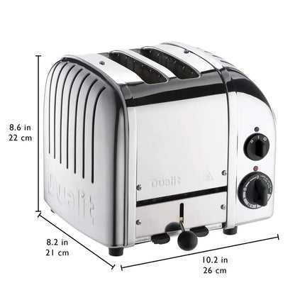 Dualit New Generation 2-Slice Stainless Steel Toaster  Classic Design